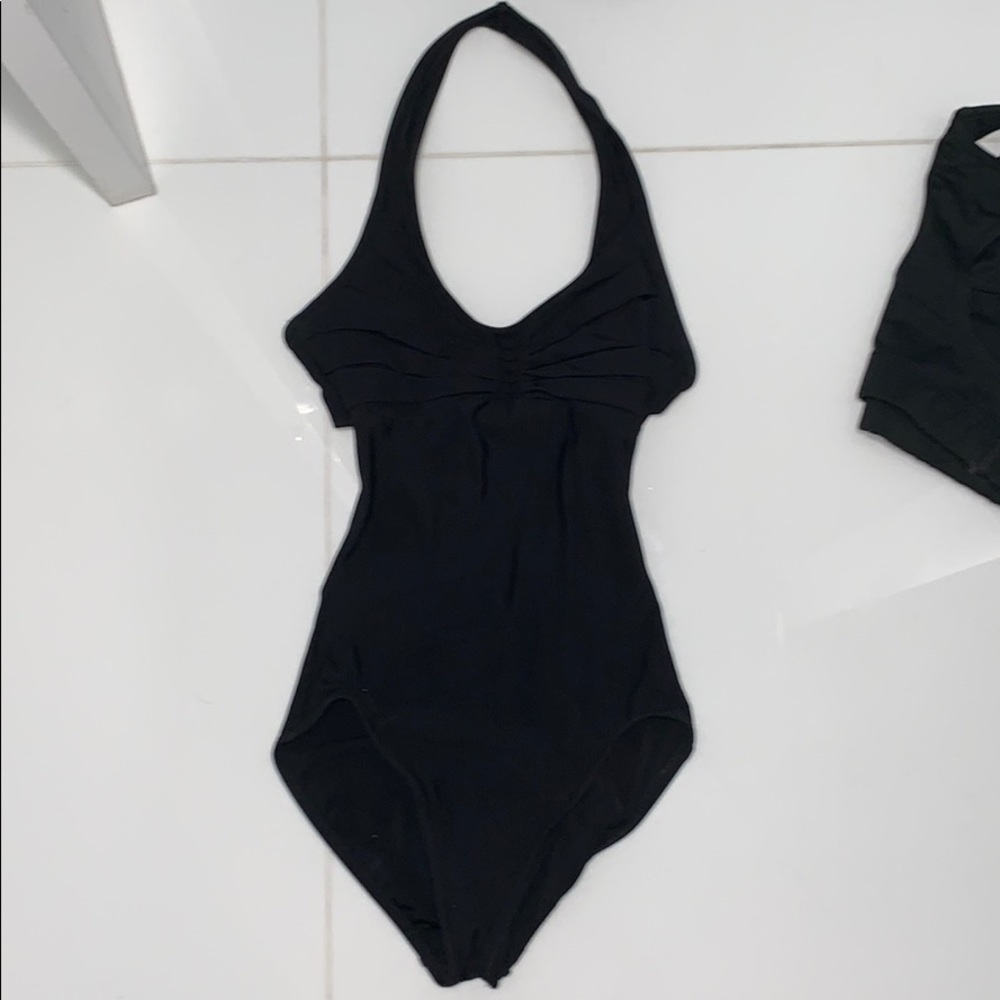 capezio halter leotard open back